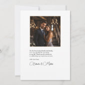 エレガ素朴ンスブロンズ幾何フローラ結婚ズ サンキューカード (裏面)