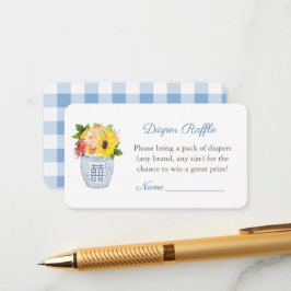 エレガ素朴ンス秋ベビーシャワーおむつラッフル エンクロージャーカード