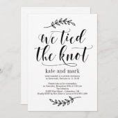 エレガ素朴ンス編集可能なカラー結婚招待REC サンキューカード (正面/裏面)