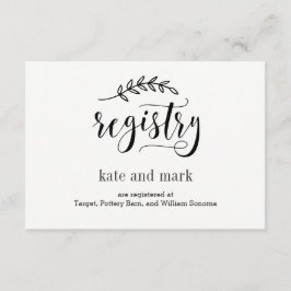 エレガ素朴ンス編集可能カラーレジストリカード エンクロージャーカード