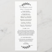 エレガ素朴ンス編集可能カラー結婚式 プログラム (裏面)