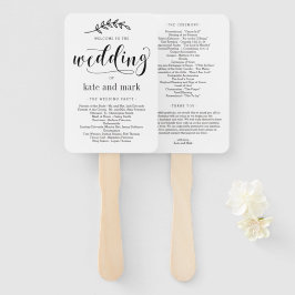 エレガ素朴ンス編集可能カラー結婚式 プログラム ハンドファン