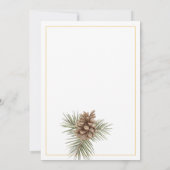 エレガ素朴ンス、ピネコーンフレーム（白） 招待状 (裏面)