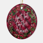 エレガ素朴ンス:フェスティバルクリスマスフォトプレイド セラミックオーナメント (左)