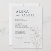 エレガ素朴ントな結婚式 招待状 (正面)