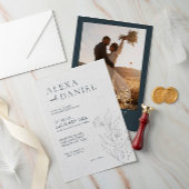 エレガ素朴ントな結婚式 招待状