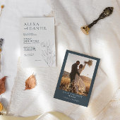 エレガ素朴ントな結婚式 招待状