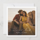 エレガ素朴ントウェディングフォトサンキューカード サンキューカード (正面)