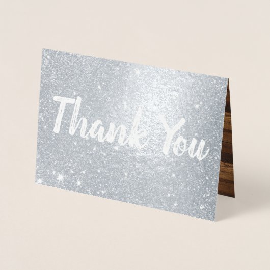 エレガ素朴ントウェディング実在フォイルサンキューカード 箔カード (正面)