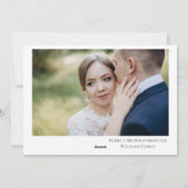 エレガ結婚したントメリーウェディング写真クリスマス シーズンカード (裏面)