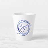 エレガ静かンス、はっきりしたスタイル カフェラテマグ (正面)