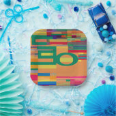 エレガ鮮やかンス：美数々の色デザイン ペーパープレート (パーティー)