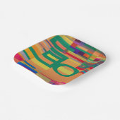 エレガ鮮やかンス：美数々の色デザイン ペーパープレート (傾斜あり)