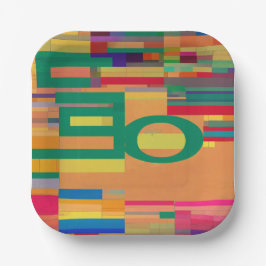 エレガ鮮やかンス：美数々の色デザイン ペーパープレート