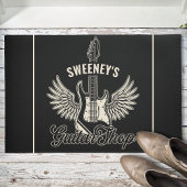 エレキウィングギタリストパーソナライズされたギターショップ ドアマット