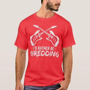 エレキギターおもしろいの細切り Tシャツ