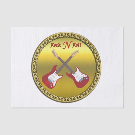 エレキギターが付いている石Nロール 薄葉紙 (正面)