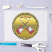 エレキギターが付いている石Nロール 薄葉紙 (クラフト)