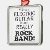 エレキギターなし – ロックバンド メタルオーナメント (左)