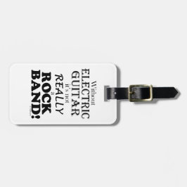 エレキギターなし – ロックバンド ラゲッジタグ