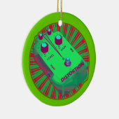 エレキギターのゆがみのペダルの緑の赤 セラミックオーナメント (右)