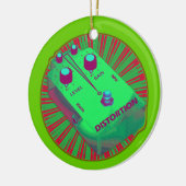 エレキギターのゆがみのペダルの緑の赤 セラミックオーナメント (左)