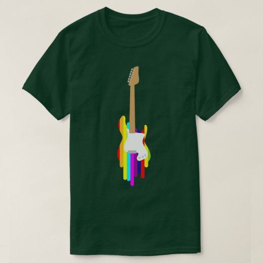 エレキギターのギタリスト音楽楽器文字列 Tシャツ (デザイン正面)