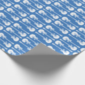 エレキギターのグラフィック（白） ラッピングペーパー (角)