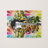 エレキギターのデザイン ジグソーパズル (横)