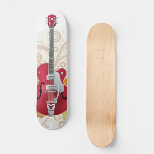 エレキギターのデザイン スケートボード (正面)