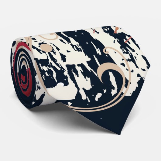 エレキギターのデザイン ネクタイ (ロール)