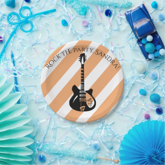 エレキギターのパタンをテーマにした音楽 ペーパープレート (パーティー)