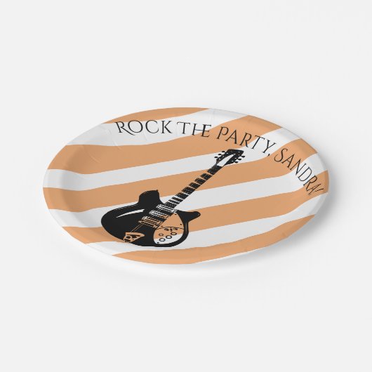 エレキギターのパタンをテーマにした音楽 ペーパープレート (アングル)