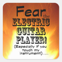 エレキギターのプレーヤースクエアステッカーを恐れる