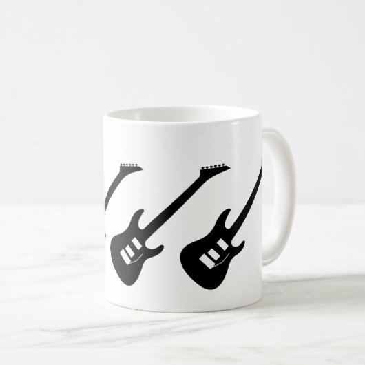 エレキギターのマグ コーヒーマグカップ (正面右)
