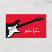 エレキギターのレッスンの名刺テンプレート 名刺 (正面)