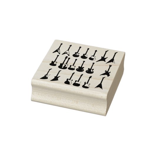 エレキギターの体スタンプ ラバースタンプ (スタンプ)