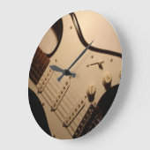 エレキギターの柱時計 ラージ壁時計 (傾斜)