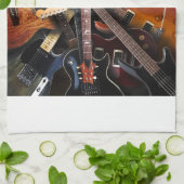 エレキギターの概念 キッチンタオル (折り畳み)