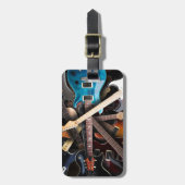 エレキギターの概念 ラゲッジタグ (正面縦)