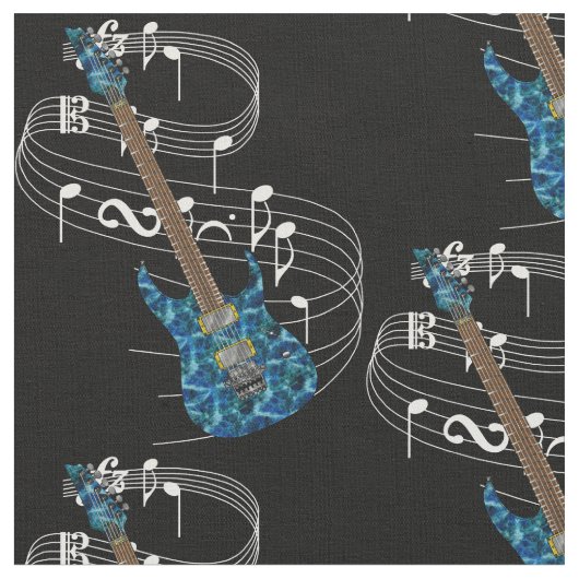 エレキギターの生地-暗闇 ファブリック (クローズアップ)