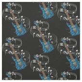 エレキギターの生地-暗闇 ファブリック (見本)