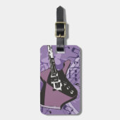エレキギターの荷札 ラゲッジタグ (正面縦)