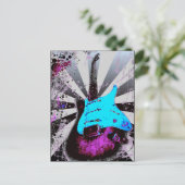 エレキギターの郵便はがき ポストカード (スタンド正面)