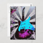 エレキギターの郵便はがき ポストカード (正面/裏面)