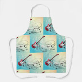 エレキギターの音符 エプロン (正面)