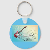エレキギターの音符 キーホルダー (裏面)