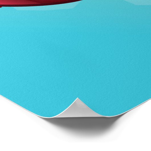 エレキギターの音符 ポスター (角)