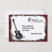 エレキギターの黒赤い音楽保存日付 セーブザデート (正面)