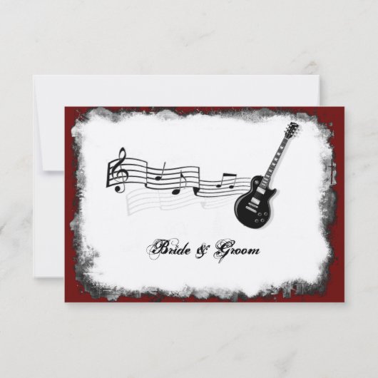 エレキギターの黒赤い音楽保存日付 セーブザデート (裏面)